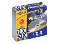 CD-R Media 52x 80Min 700Mb 10 pack