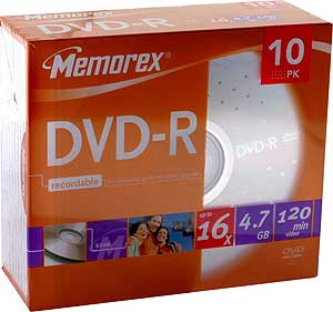 DVD-R 4.7GB 16x Professional - In Slim Jewel Cases - 10 Pack - WOW PRICE!