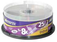 DVD-R 4.7GB 16x Speed - Printable Discs - Cakebox - 25 Pack