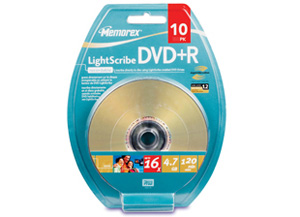 DVD+R 4.7GB Lightscribe - 10 blister pack 16x