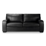 Memphis Large Leather Sofa, Black