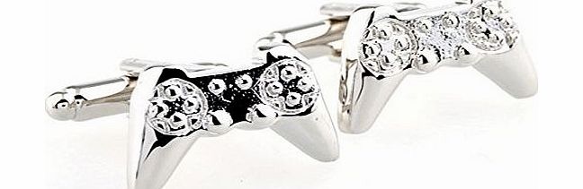 memyseli Eccentric Silver Videogame Playstation Controller Cufflinks In A Gift And Presentation Box