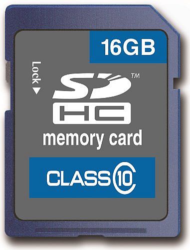  16GB Class 10 20MB/s SDHC Memory Card for RoadHawk, Astak or Super Legend HD Car Video Recorder Cameras