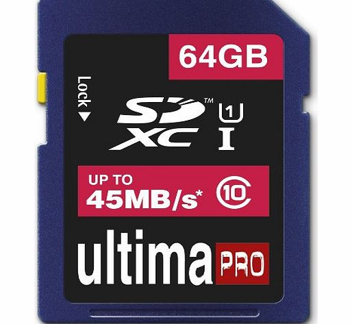  64GB Class 10 45MB/s Ultima Pro SDXC Memory Card for Canon Legria Series Digital Camcorders
