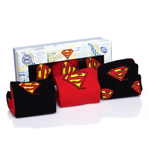 3pk Superman Socks Gift Set