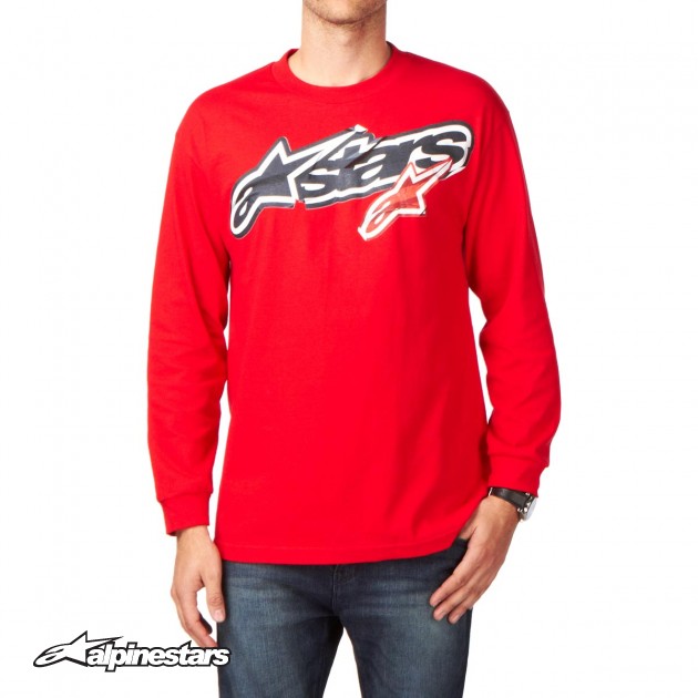 Alpinestars Stuck Long Sleeve T-Shirt - Red