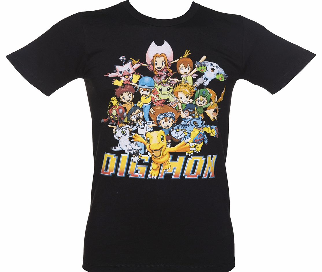 Black Digimon Characters T-Shirt