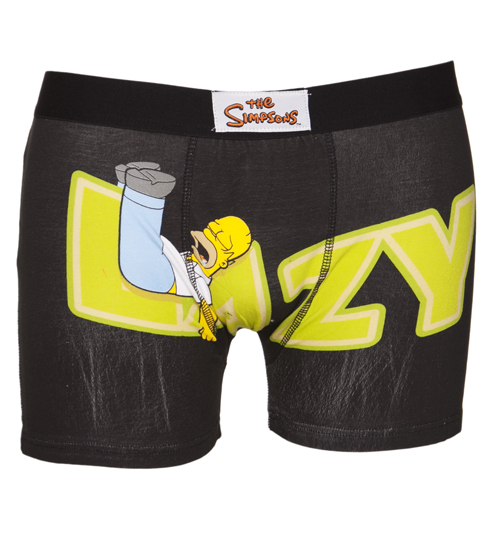 Black Homer Simpson Lazy Boxer Shorts