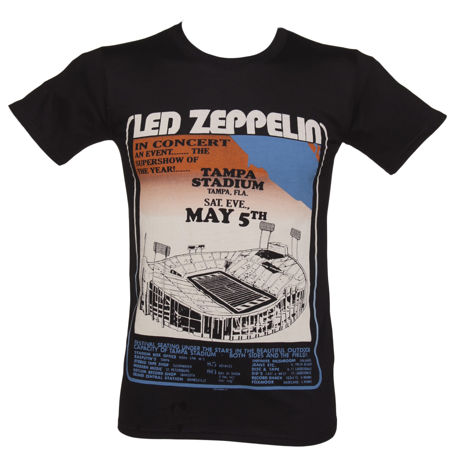 Black Tampa Stadium Tour Led Zeppelin
