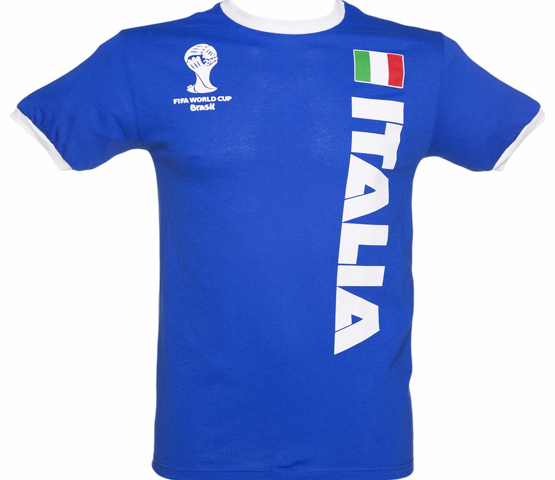 Blue FIFA World Cup Italia Ringer T-Shirt
