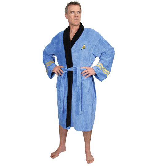 Blue Fleece Star Trek Spock Bath Robe