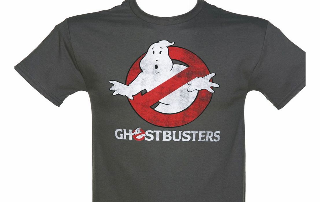 Charcoal Distressed Ghostbusters Logo