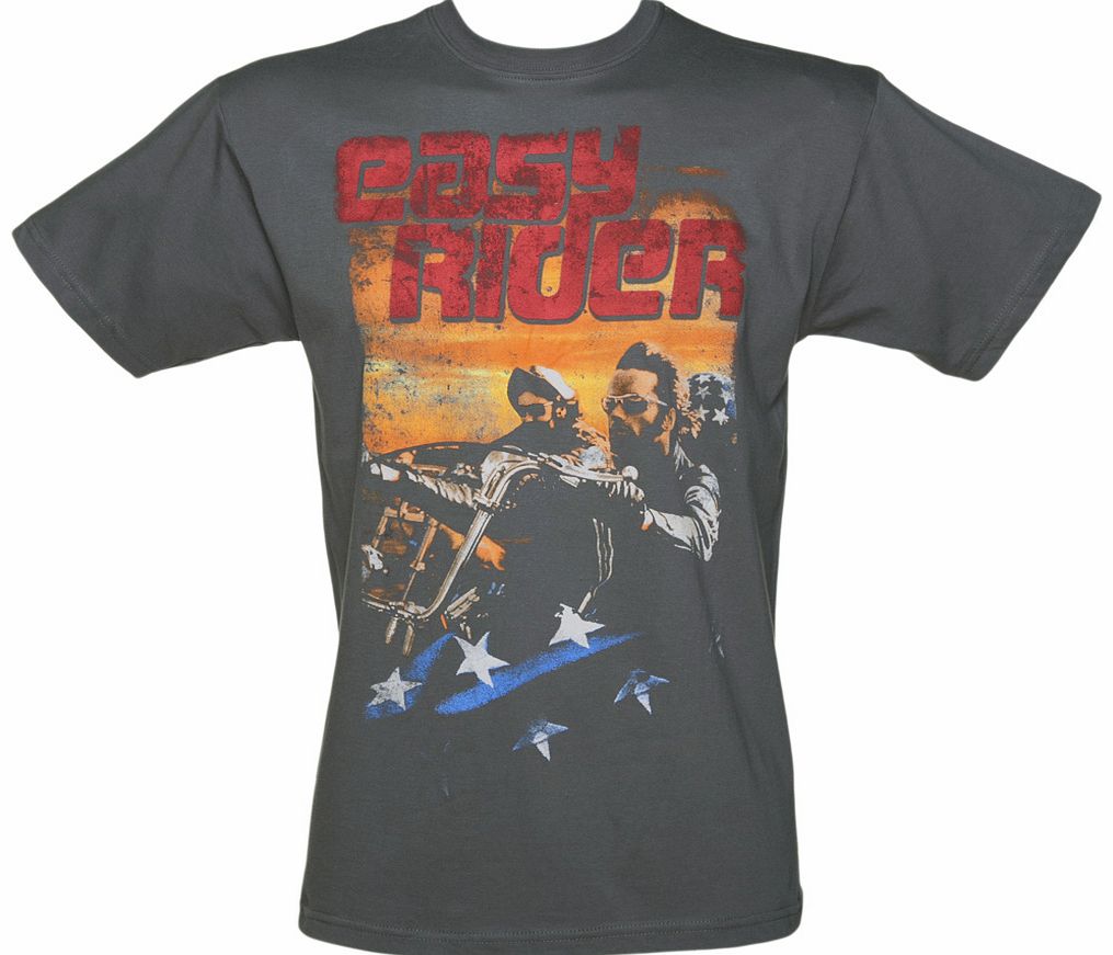 Charcoal Easy Rider Poster T-Shirt