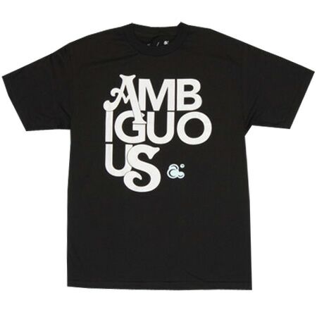 Ambiguous Swooped Black T-shirt