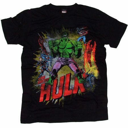 Incredible Hulk Avengers Black T-Shirt