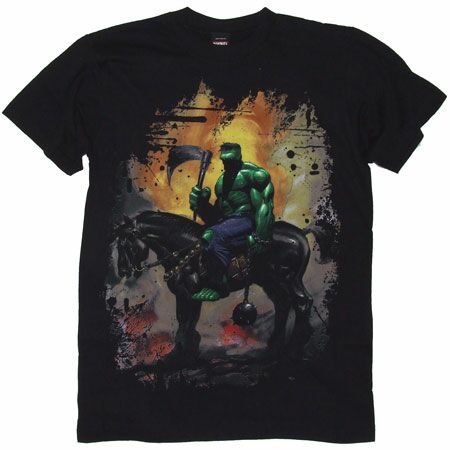 Incredible Hulk Horse Black T-Shirt
