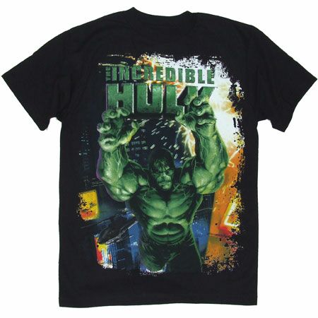 Incredible Hulk Lunge Black T-Shirt