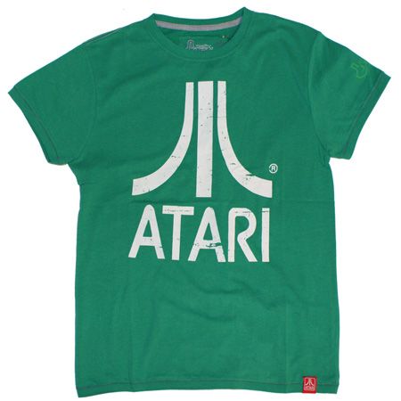 Joystick Junkies Atari White Logo Green T-Shirt