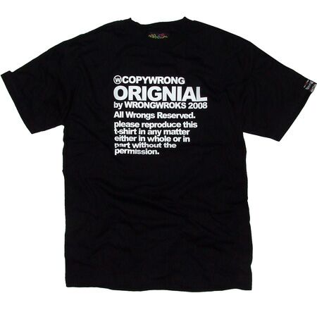 Wrongwroks Copywrong Orignial Black T-Shirt