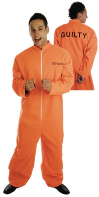 Mens Costume: Prisoner Jumpsuit (Medium)
