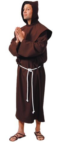 Mens Deluxe Costume: Medieval Monk (Small)