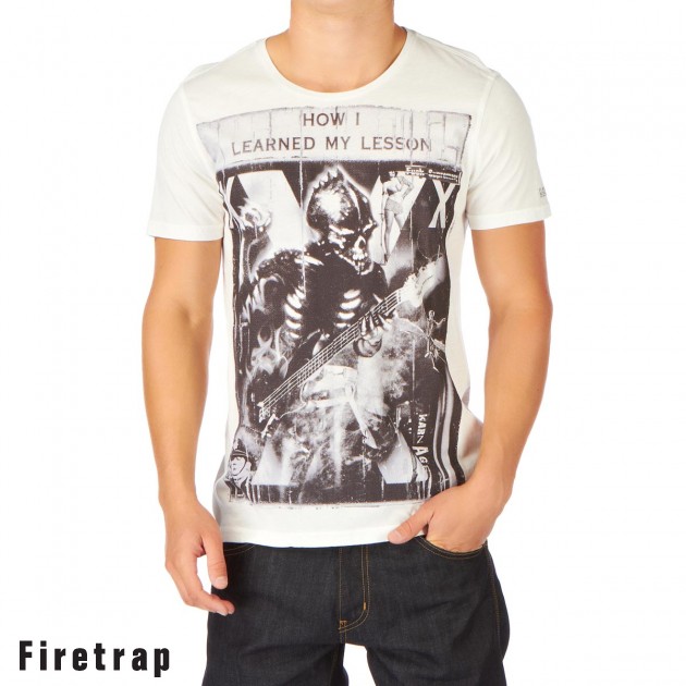 Firetrap XXX Rock T-Shirt - Bonewhite