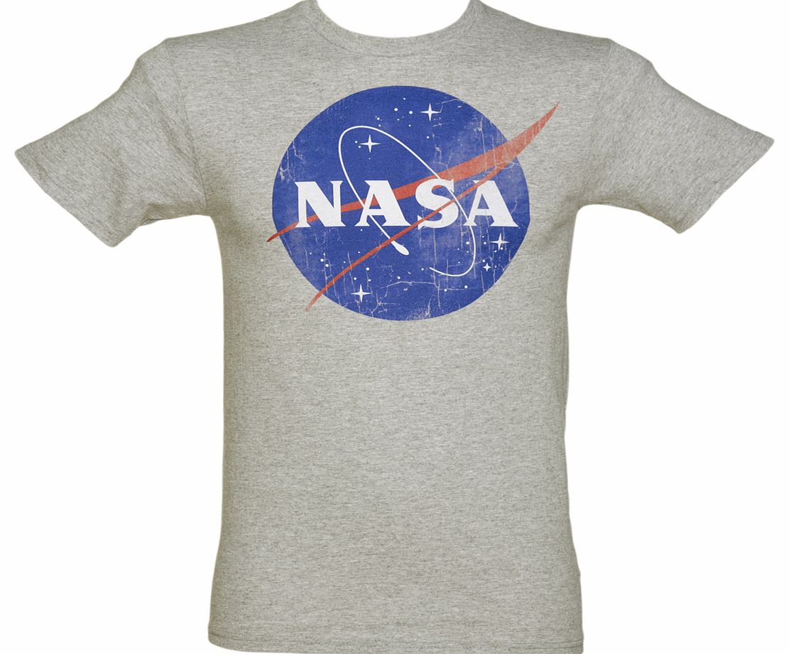 Grey Marl Classic NASA Logo T-Shirt