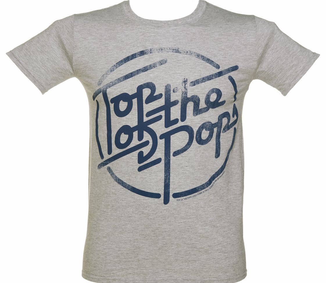 Grey Marl Top Of The Pops Logo T-Shirt