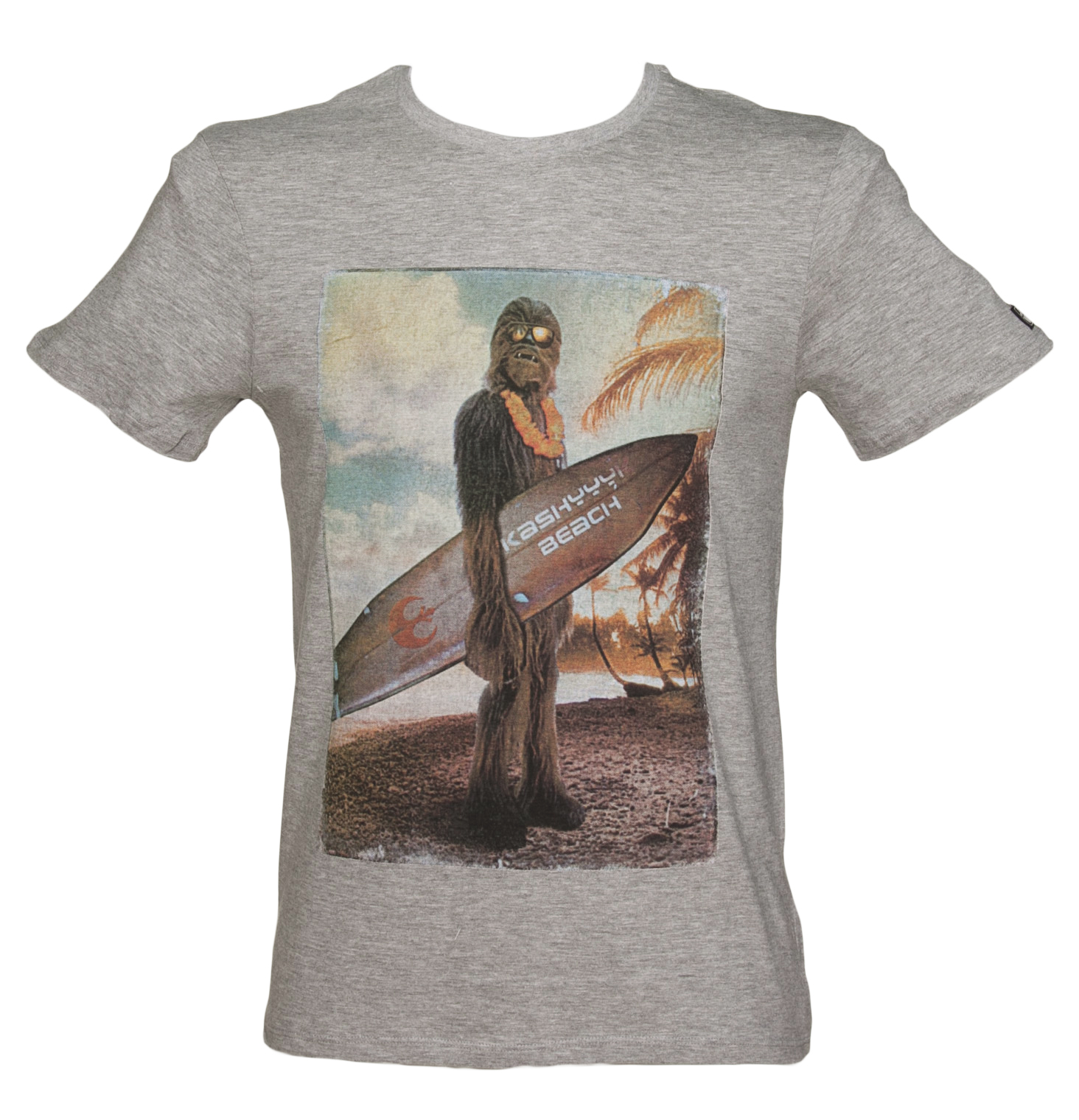Grey Surfing Wookie Star Wars T-Shirt