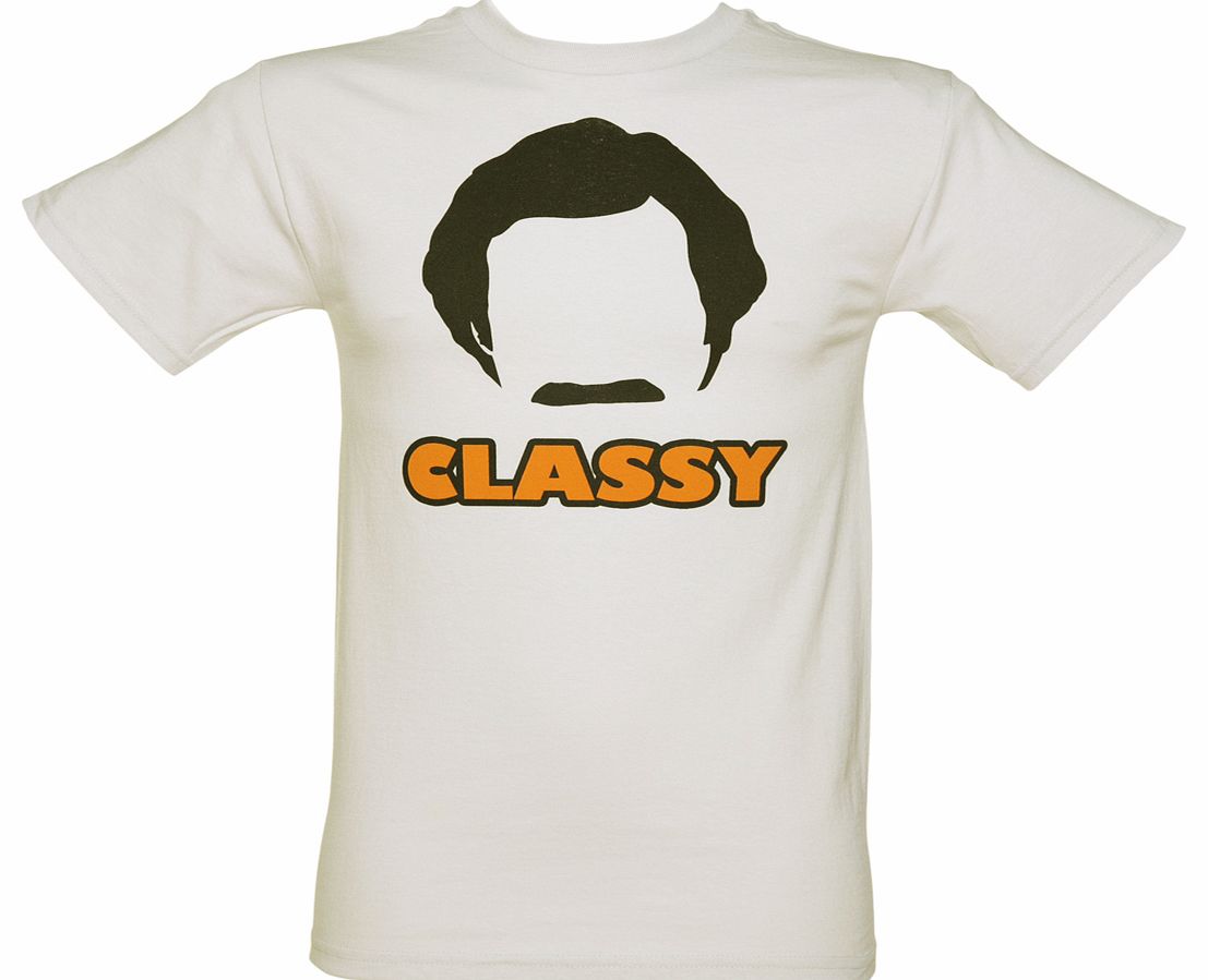 Light Grey Anchorman Classy T-Shirt