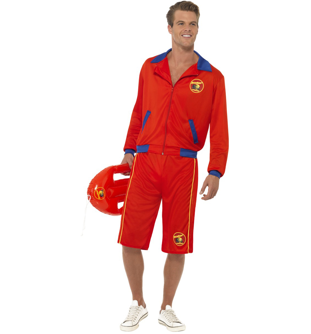 Red Baywatch Jacket And Shorts Fancy Dress
