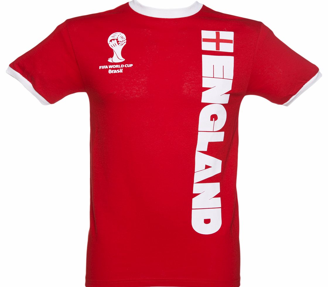 Red FIFA World Cup England Ringer T-Shirt
