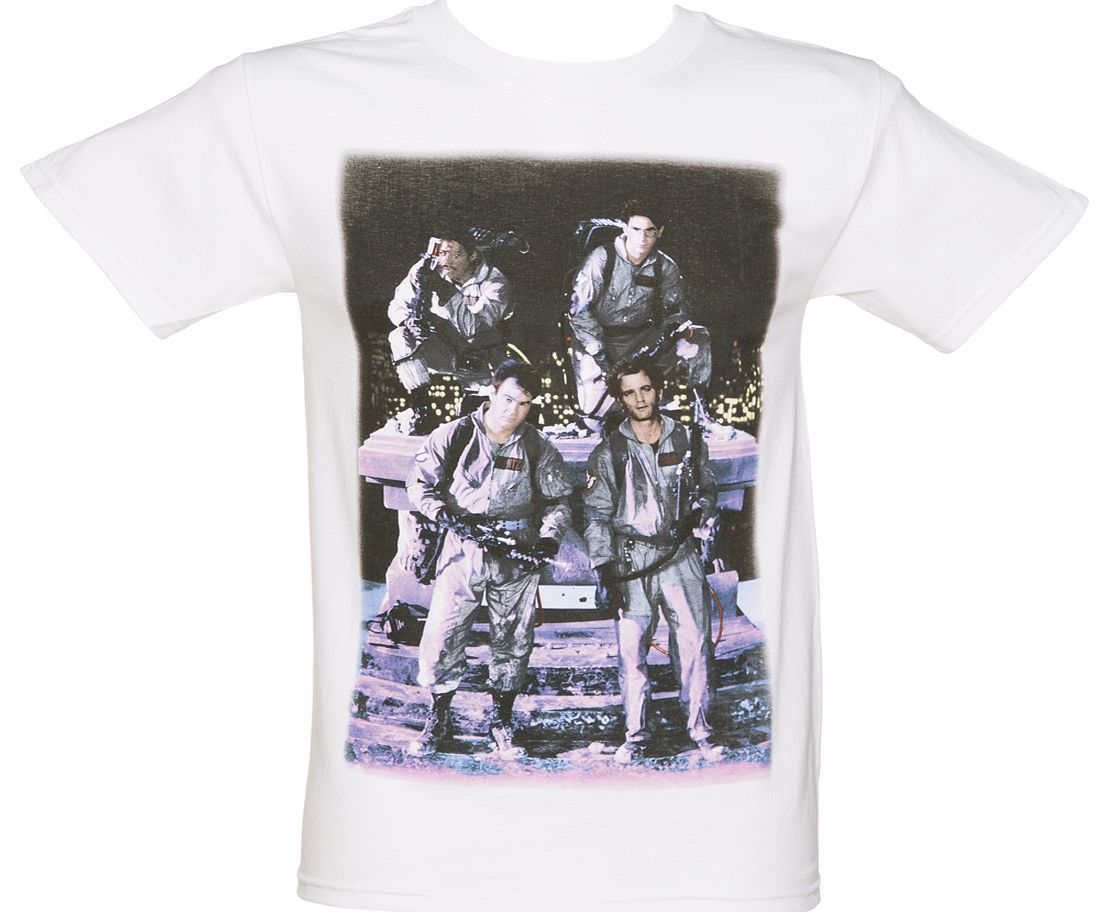White Ghostbusters Group Photo T-Shirt