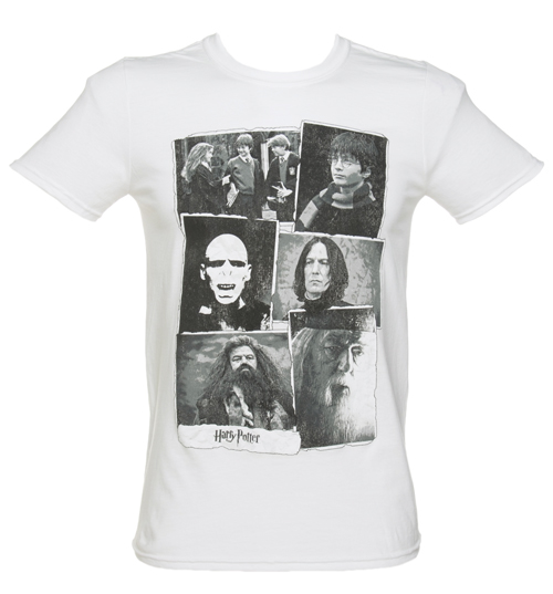 White Harry Potter Collage T-Shirt