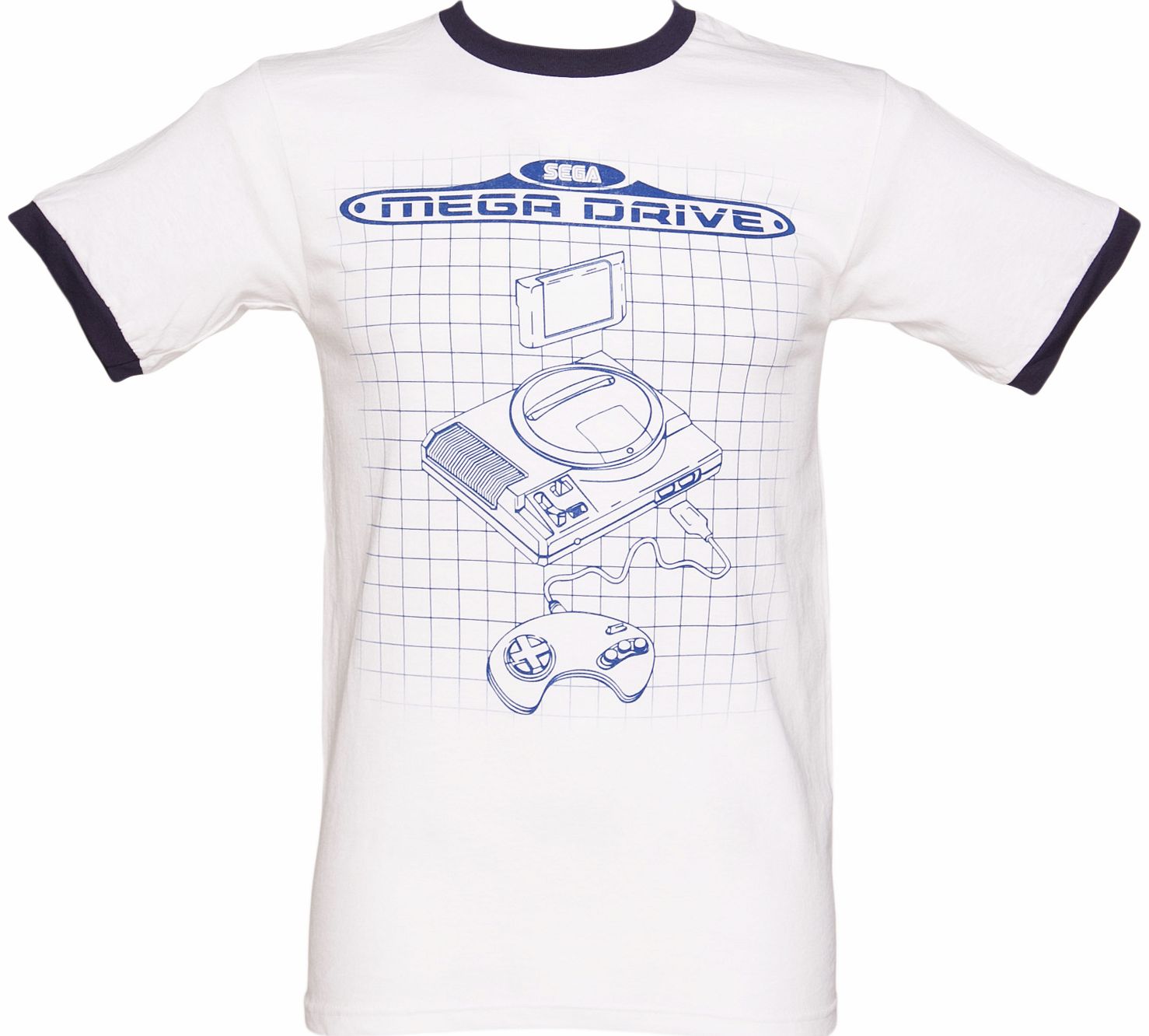 White Sega Mega Drive Ringer T-Shirt