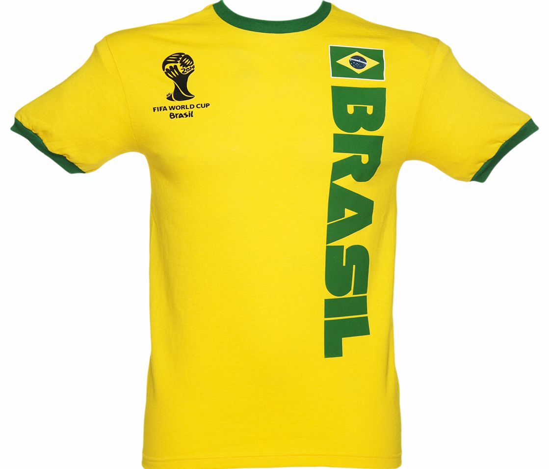 Yellow FIFA World Cup Brasil Ringer T-Shirt
