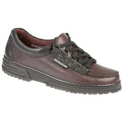 Female Awanda Leather Upper Leather Lining Casual Shoes in Dark Brown Grain, Wine