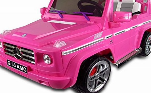 Mercedes-Benz 12v Pink Mercedes-Benz SUV G55 AMG Kids Ride on Jeep Car with Parental Remote