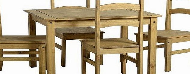 Mercers Furniture Corona Budget Dining Table and 4 Chairs, Wood, Antique Pine