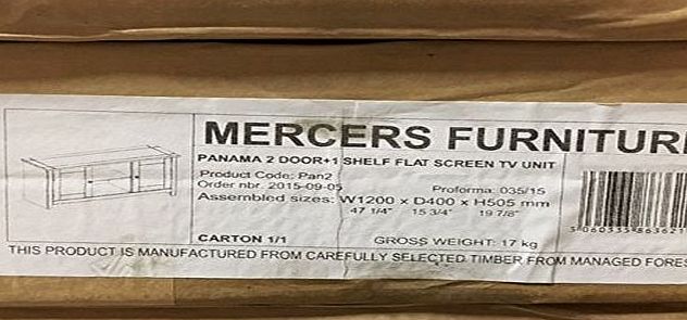 Mercers Furniture Panama 2 Door Flat Screen TV Unit - Pine
