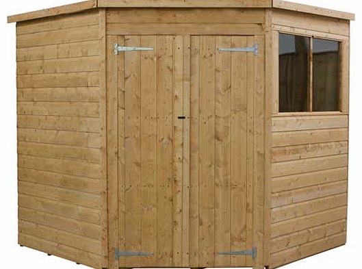 Mercia Garden Shiplap Corner Shed with Double
