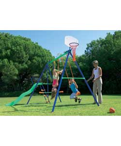 Gym Set with Free Football Goal and Swing