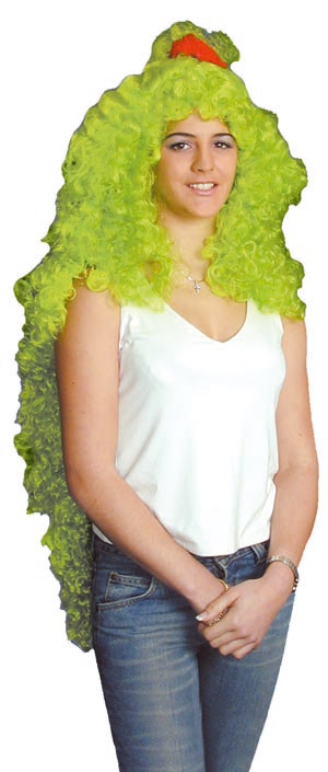 wig, green