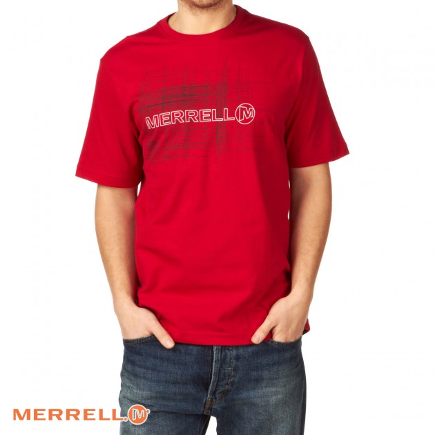 Mens Merrell Logo T-Shirt - Scarlet