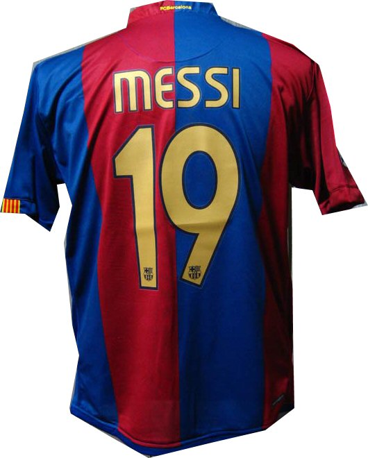 Messi Nike 06-07 Barcelona home (Messi 19)