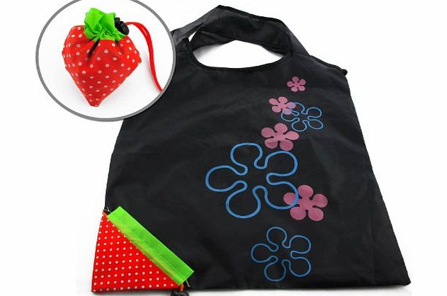 Meta-U Unique Strawberry Nylon Foldable Reusable Shopping Bags