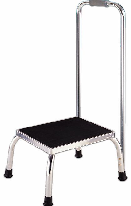 Metal Foot Stool with Safety Handrail