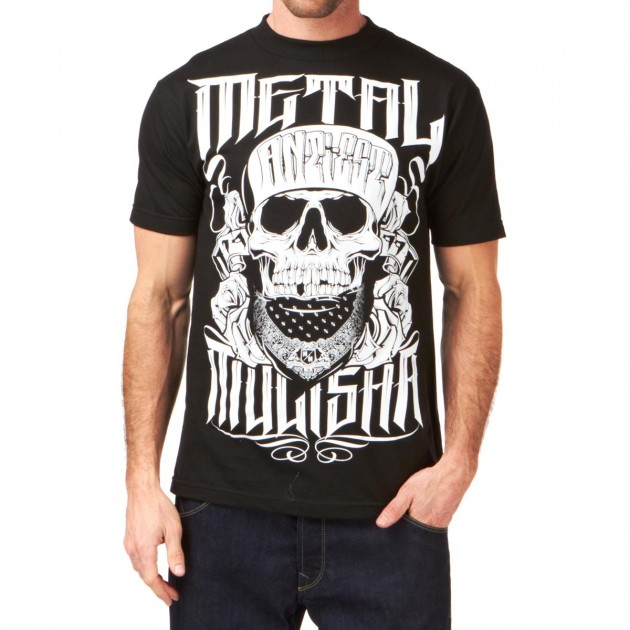 Mens Metal Mulisha Fresh T-Shirt - Black W/White