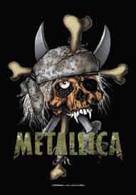 Metallica Pirate Skull & Bones Textile Poster