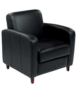 Metro Leather Chair - Black